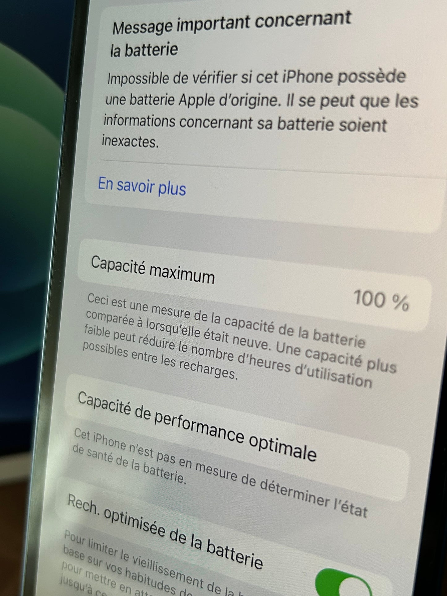 đ± iPhone 12 Bleu â 128 Go â TrĂšs Bon Ătat