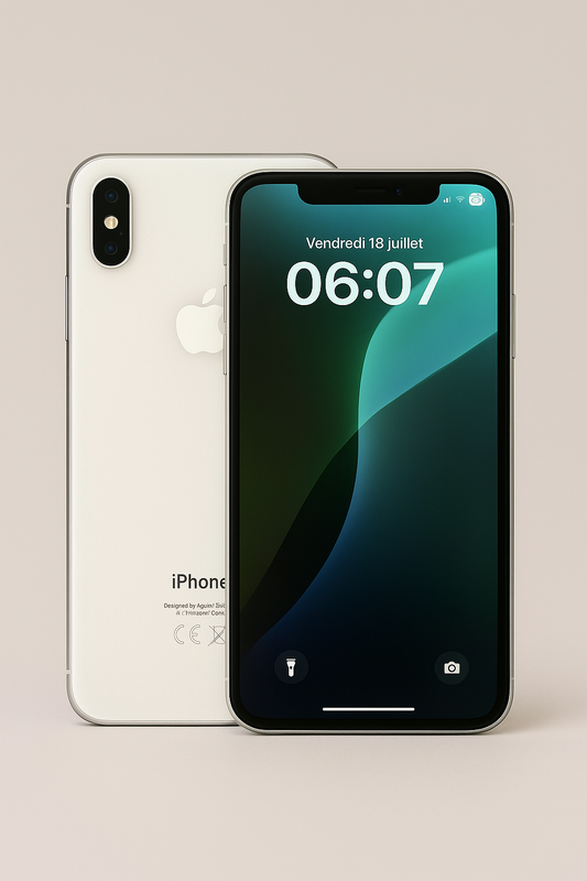 iPhone XS Max Argent 256 Go – Très Bon État, Débloqué, Batterie 100 %, Boîte d’Origine