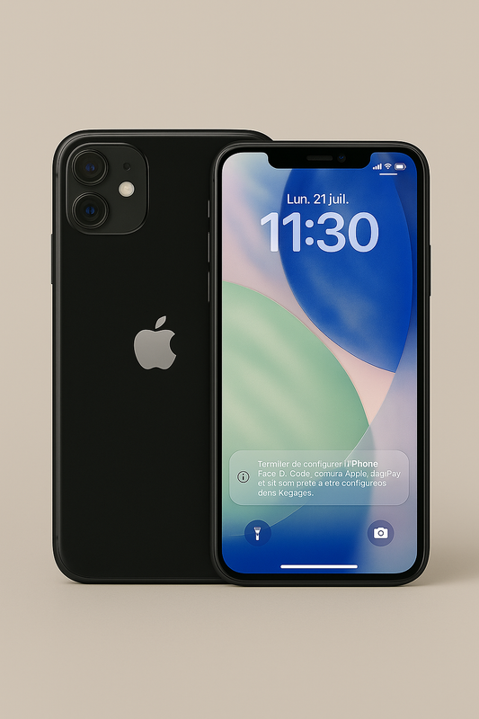 iPhone 12 Noir 128 Go – Bon État, Batterie Neuve, Débloqué, Boîte d’Origine Fournie