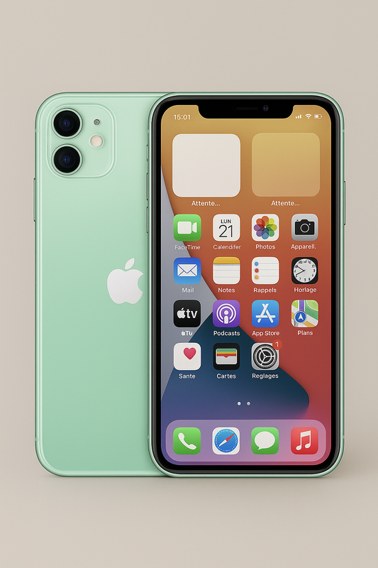 iPhone Vert 128 Go – Très Bon État | Batterie Neuve, Débloqué Tout Opérateur, Câble Inclus