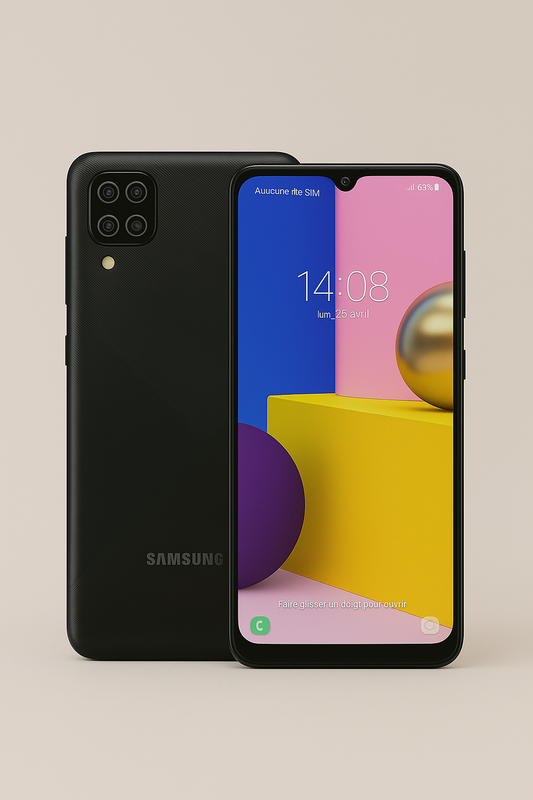 📱 Samsung Galaxy A12 Noir - 64 Go - Batterie Neuve - Très Bon État