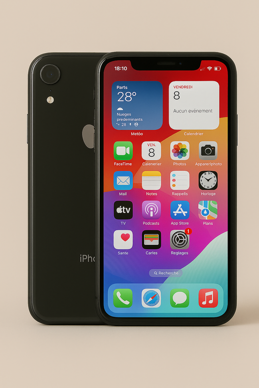 iPhone XR Noir 64 Go – Très bon état, 100 % fonctionnel