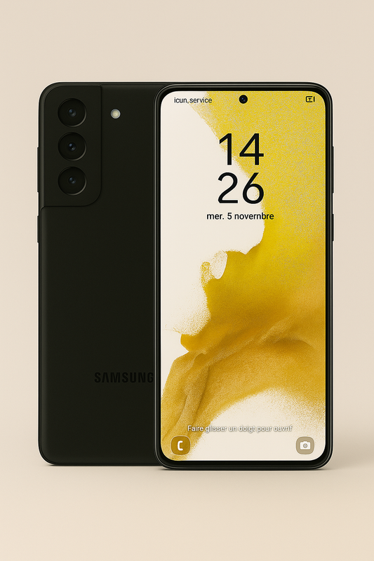 📱 Samsung Galaxy S22 Noir – 128 Go – Très Bon État Général