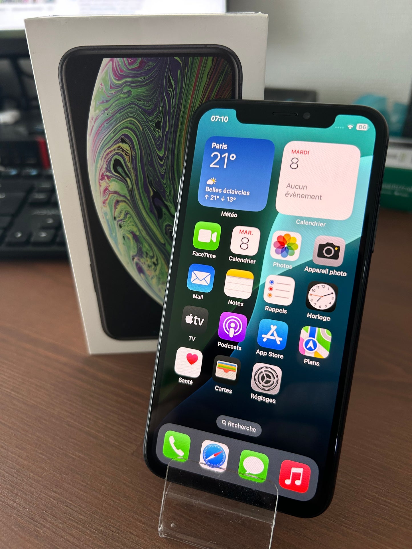 📱 iPhone XS 256 Go Gris Sidéral – État Impeccable | Écran Parfait | Batterie Neuve 100% | Avec Boîte d’Origine