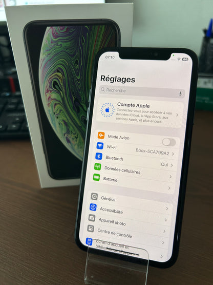 📱 iPhone XS 256 Go Gris Sidéral – État Impeccable | Écran Parfait | Batterie Neuve 100% | Avec Boîte d’Origine