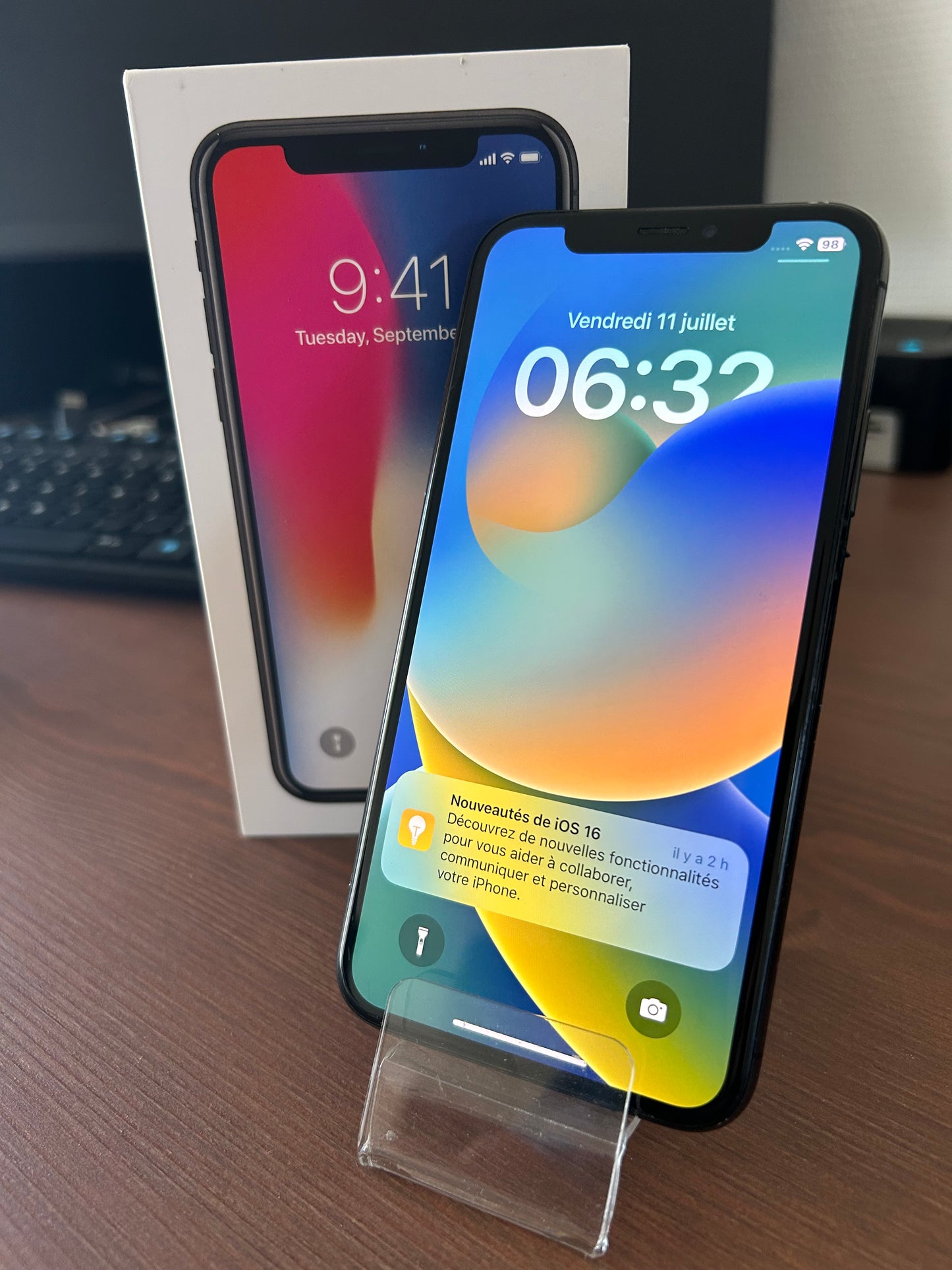 📱 iPhone XS 256 Go Gris Sidéral – État bon état | Batterie Neuve 100% | Avec Boîte d’Origine