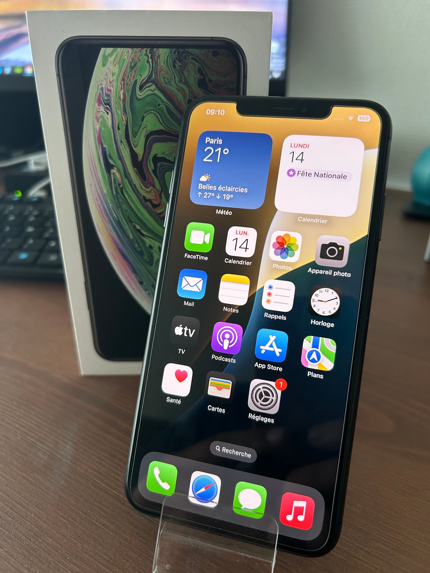 📱 iPhone XS Max 256 Go Gris Sidéral – État Impeccable, Batterie Neuve 100 %, Boîte d’origine + Câble – Sans Chargeur