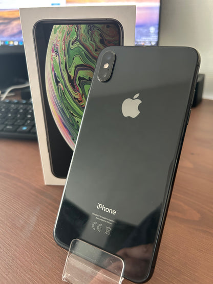 📱 iPhone XS Max 256 Go Gris Sidéral – État Impeccable, Batterie Neuve 100 %, Boîte d’origine + Câble – Sans Chargeur
