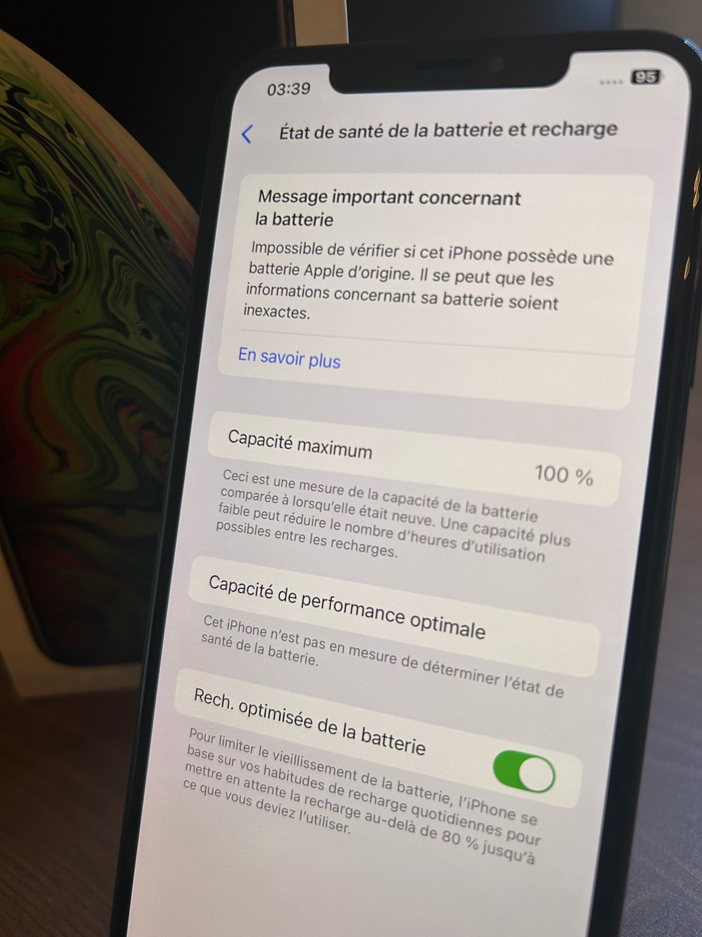 📱 iPhone XS Max 256 Go – Gris Sidéral – Très Bon État