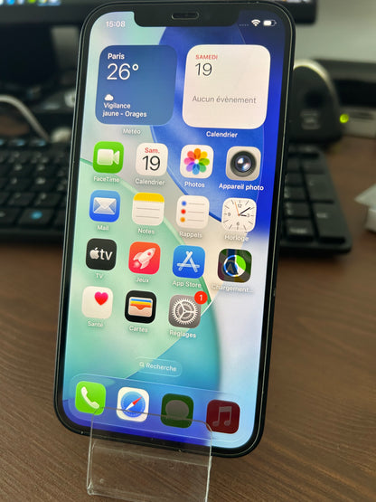 iPhone 12 Noir 128 Go – Parfait État, Batterie 100 %, Écran Impeccable