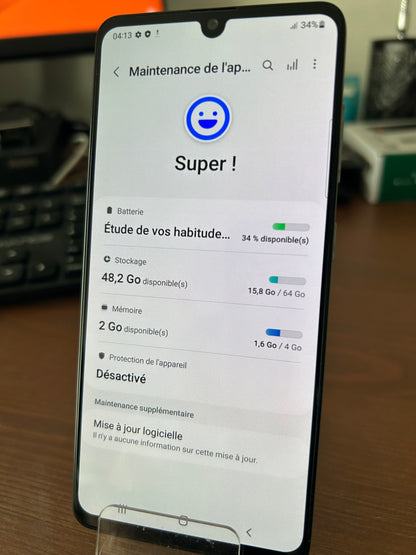 Samsung Galaxy A41 64 Go – Très Bon État | Écran Impeccable, Batterie Neuve