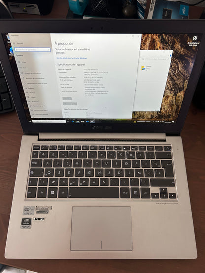 ASUS UX32V - Core i7 3517U / 4Go RAM / 512Go SSD / Nvidia GT 620M / Windows 10 – Bon état