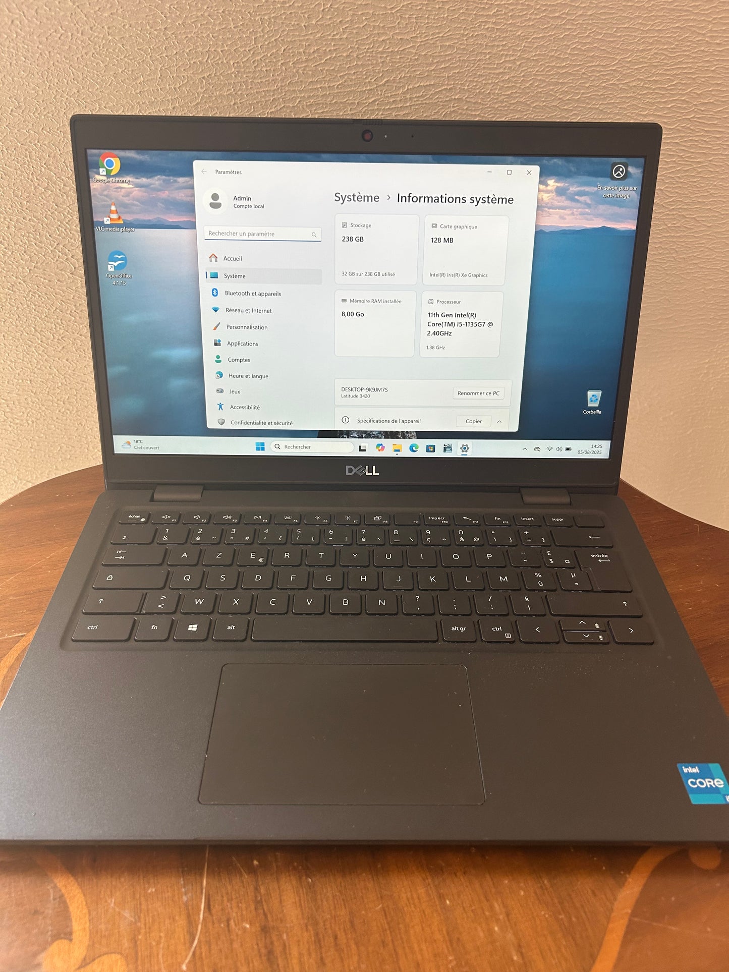 💻 Dell Latitude 3420 – PC Portable Pro 14” | Intel Core i5 | SSD 256 Go | Windows 11 | Très bon état
