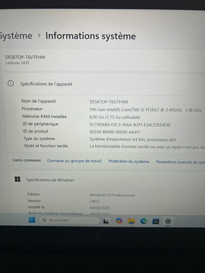 💻 Dell Latitude 3420 – PC Portable 14” | Intel Core i5 | SSD 256 Go | Windows 11 Pro