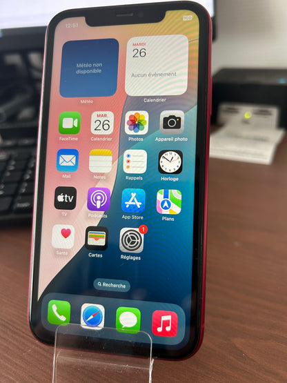 iPhone 11 Rouge (PRODUCT)RED – Très Bon État, Débloqué, Batterie 100 %, iCloud Supprimé