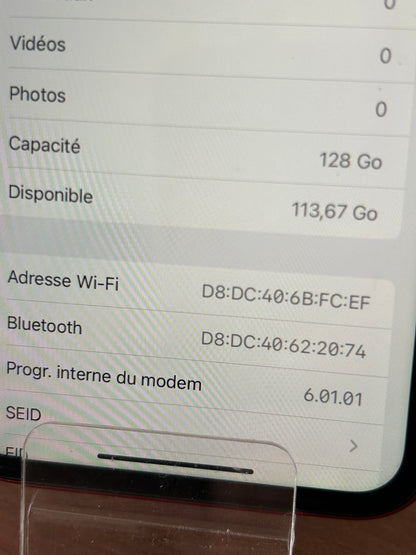 iPhone 11 Rouge (PRODUCT)RED – Très Bon État, Débloqué, Batterie 100 %, iCloud Supprimé
