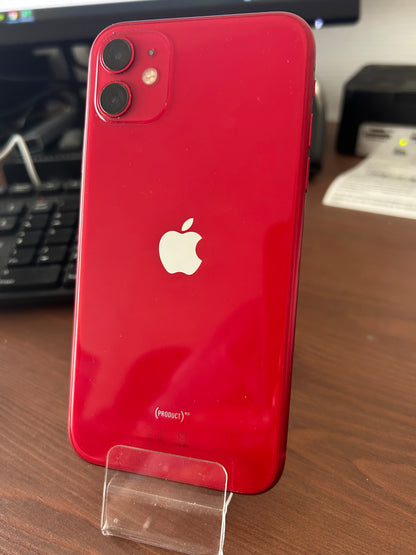 iPhone 11 Rouge (PRODUCT)RED – Très Bon État, Débloqué, Batterie 100 %, iCloud Supprimé