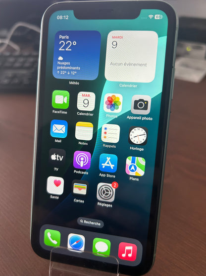 iPhone Vert 128 Go – Très Bon État | Batterie Neuve, Débloqué Tout Opérateur, Câble Inclus