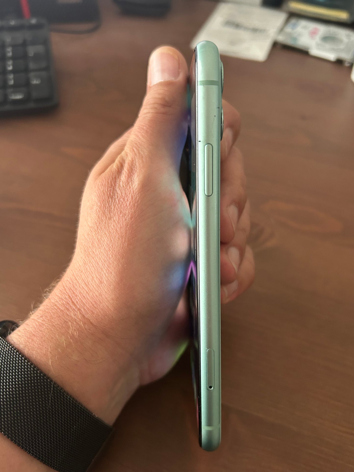 iPhone Vert 128 Go – Très Bon État | Batterie Neuve, Débloqué Tout Opérateur, Câble Inclus