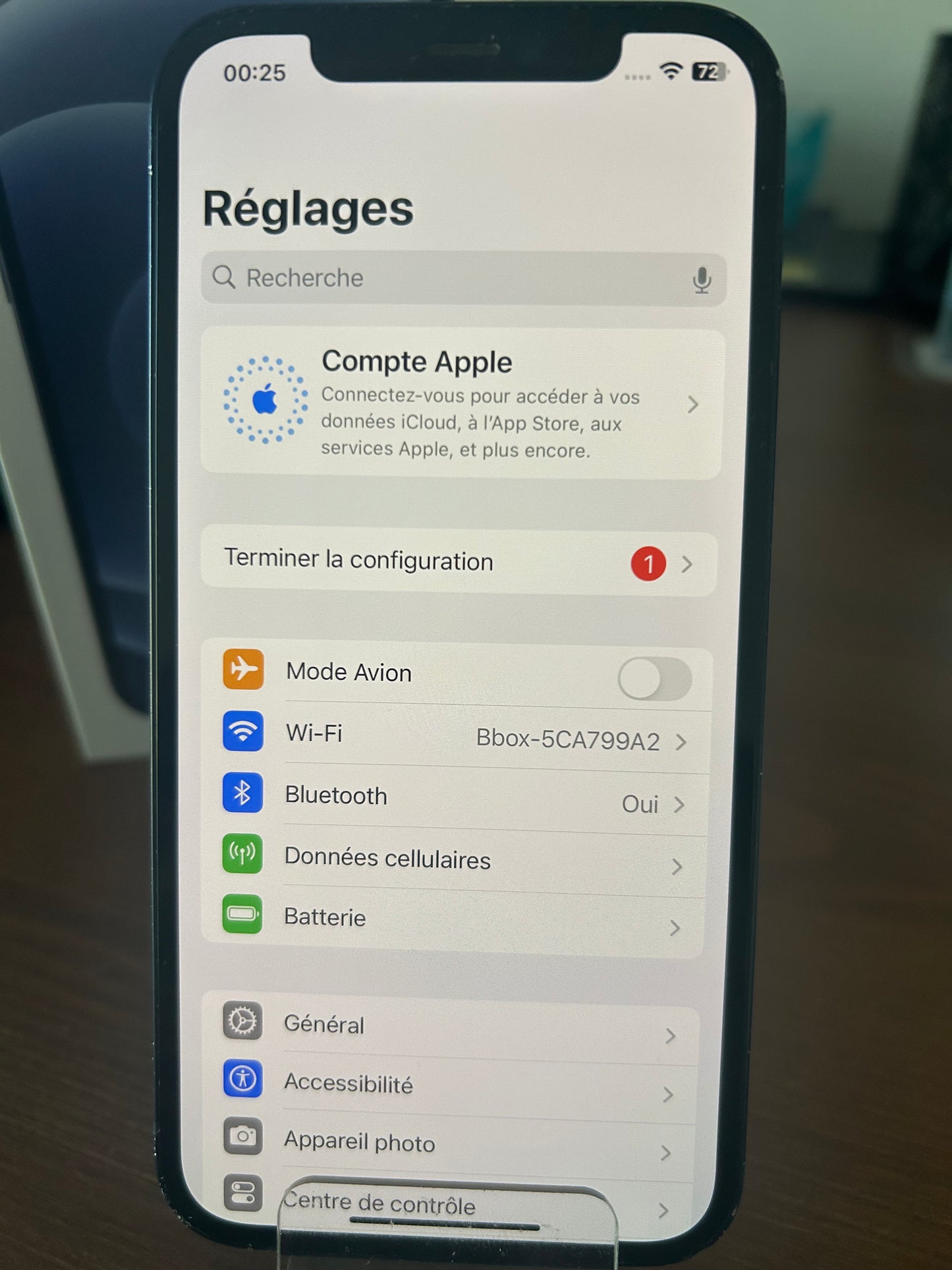 iPhone 12 Noir 128 Go – Bon État, Batterie Neuve, Débloqué, Boîte d’Origine Fournie