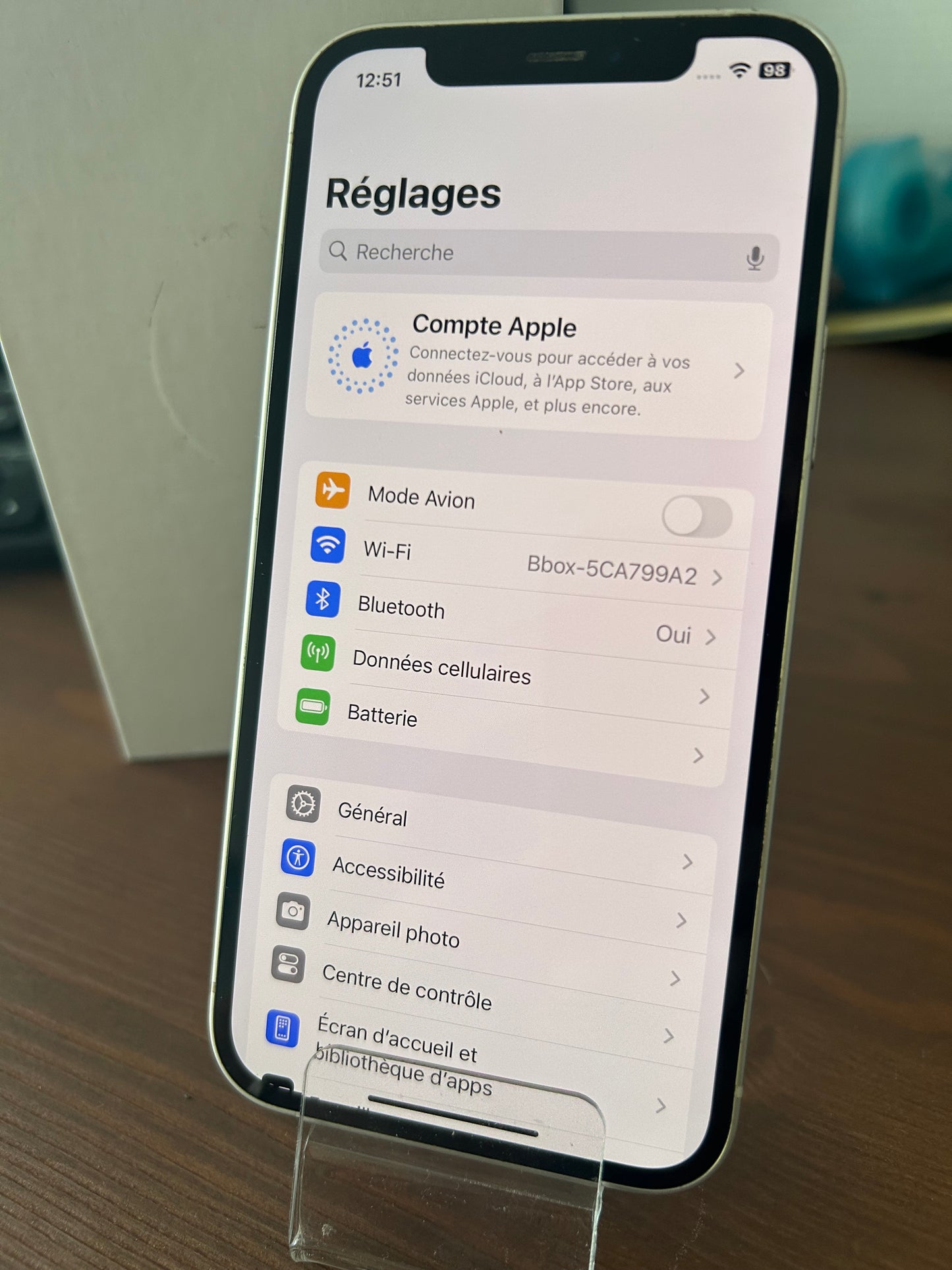 iPhone 12 Blanc 128 Go – Très Bon État, Batterie Neuve, Débloqué, iCloud Supprimé