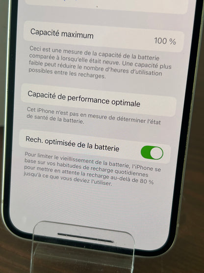iPhone 12 Blanc 128 Go – Très Bon État, Batterie Neuve, Débloqué, iCloud Supprimé