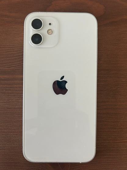 iPhone 12 Blanc 128 Go – Très Bon État, Batterie Neuve, Débloqué, iCloud Supprimé