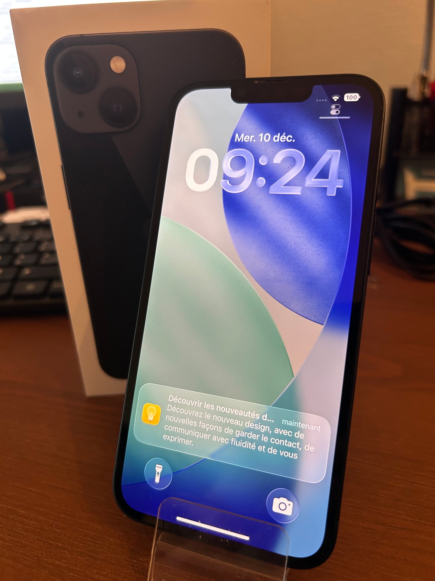 iPhone 13 Noir 128 Go – Très Bon État | Débloqué, Batterie Neuve, Boîte d’Origine**