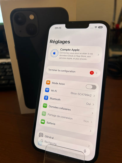 iPhone 13 Noir 128 Go – Très Bon État | Débloqué, Batterie Neuve, Boîte d’Origine**