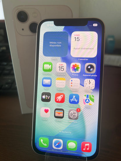 iPhone 13 Rose 128 Go – Écran OLED Neuf, Batterie 100 %, Débloqué Tout Opérateur