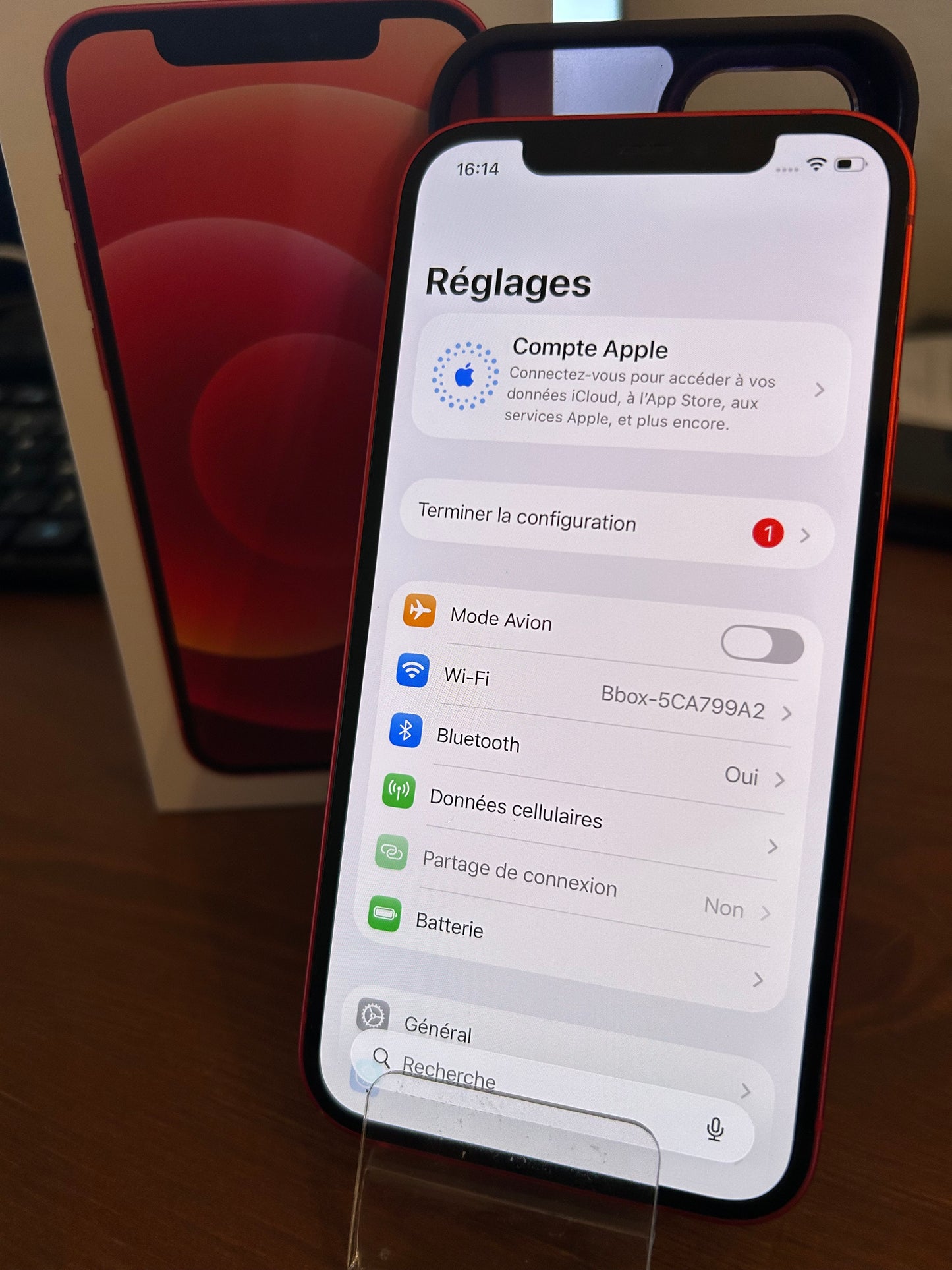 iPhone 12 Rouge 128 Go – Écran d’origine, État Comme Neuf, Batterie 100 %, Débloqué