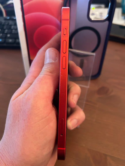 iPhone 12 Rouge 128 Go – Écran d’origine, État Comme Neuf, Batterie 100 %, Débloqué
