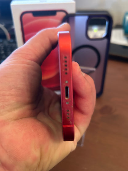 iPhone 12 Rouge 128 Go – Écran d’origine, État Comme Neuf, Batterie 100 %, Débloqué