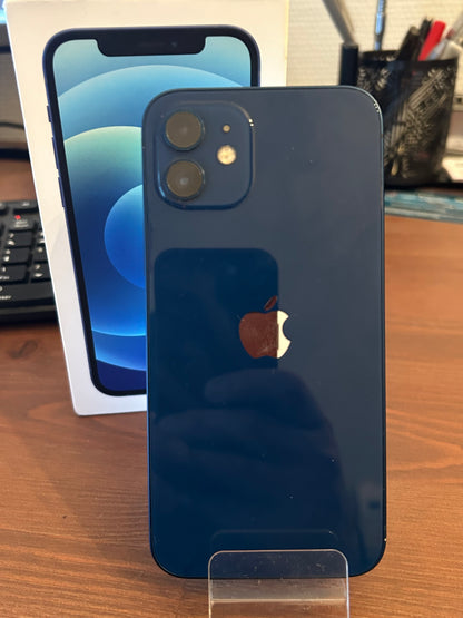 iPhone 12 Bleu 128 Go – Très Bon État, Écran d’origine, Batterie Neuve, Débloqué tout opérateur