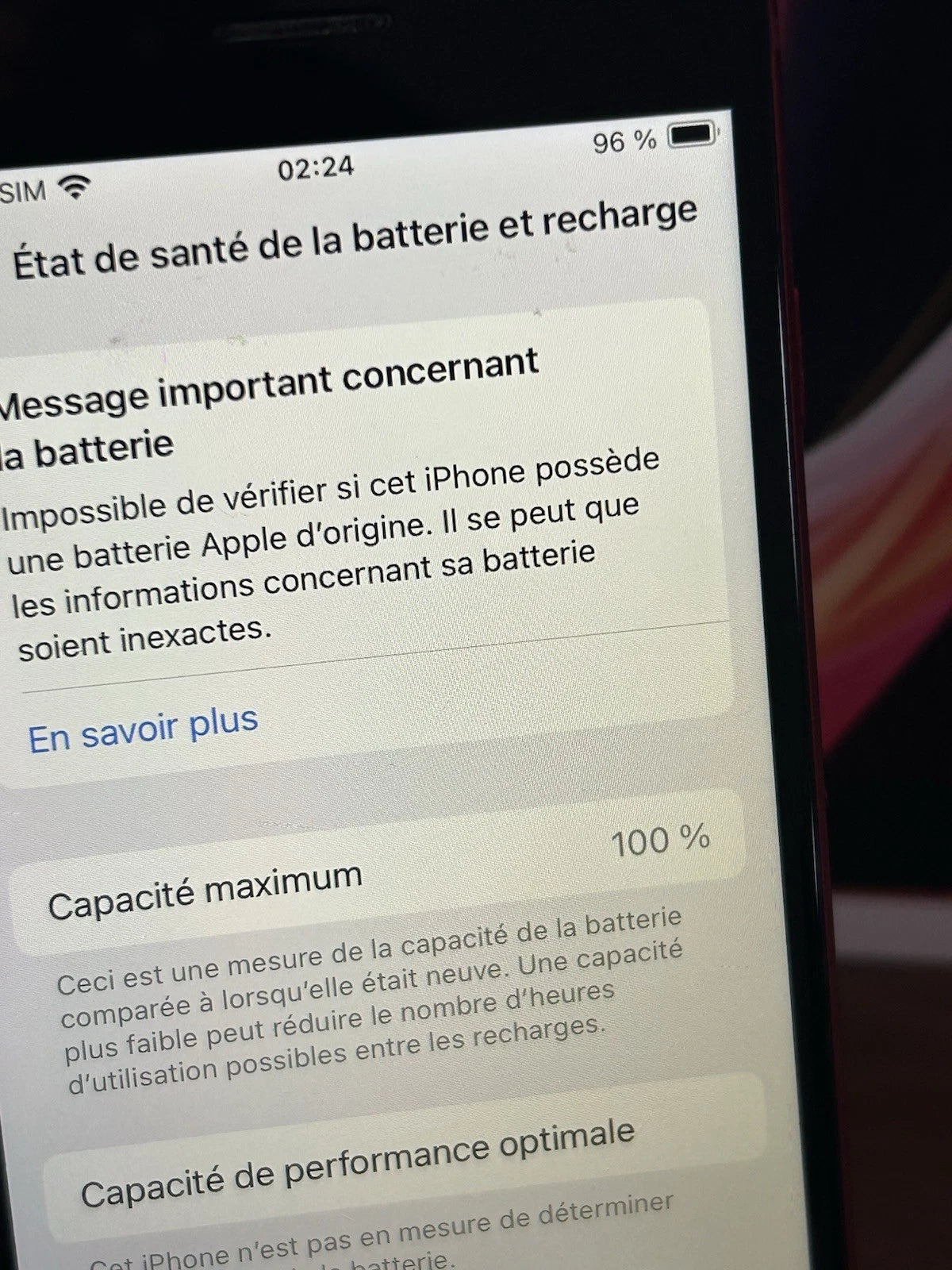 iPhone SE 2020 64 go - Rouge Très Propre | Batterie Neuve 100% |Sans Chargeur