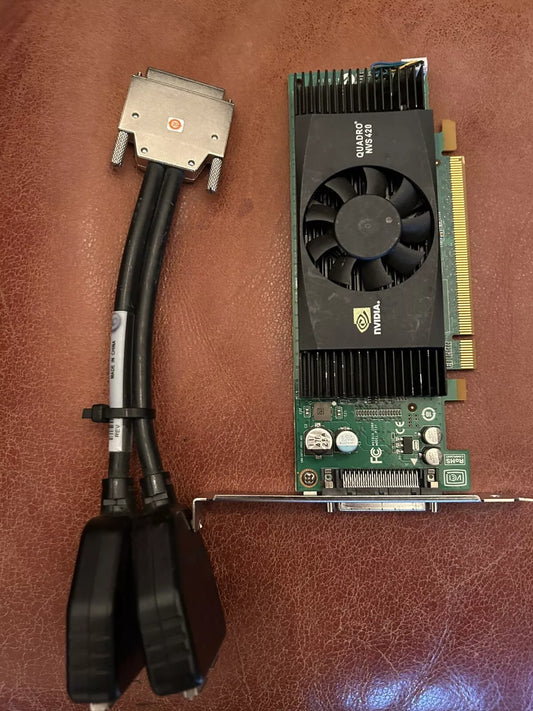 🎮 Nvidia Quadro NVS 420 – Carte graphique pro – Avec câble DisplayPort x4