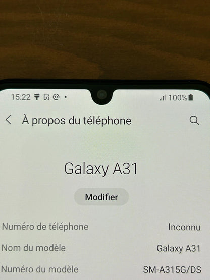 Samsung Galaxy A31 - 64 Go - Noir