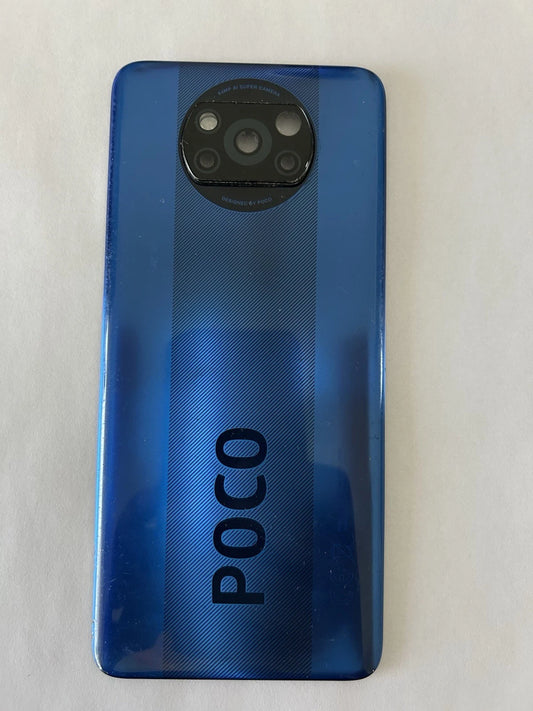 📱 Vitre arrière Xiaomi Poco X3 / X3 NFC Bleu + Lentille
